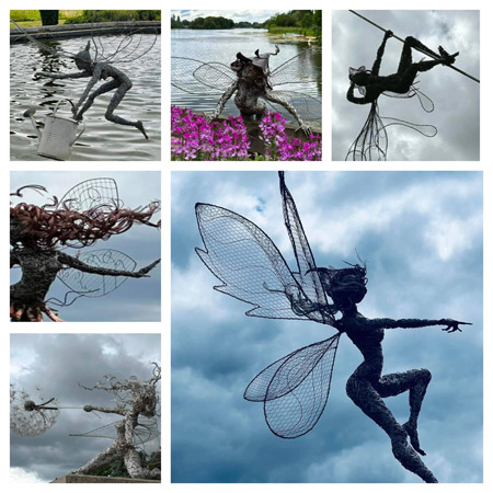 Lots of sculptures of fairies